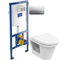 Комплект подвесной унитаз Toto CF CW132Y#NW1 + VC130 + система инсталляции Villeroy & Boch 92246100 + 92249061