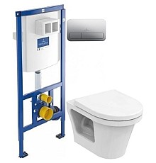 Комплект подвесной унитаз Toto CF CW132Y#NW1 + VC130 + система инсталляции Villeroy & Boch 92246100 + 92249061