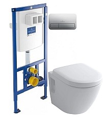 Комплект подвесной унитаз Toto NC CW762Y + VC100N + система инсталляции Villeroy & Boch 92246100 + 92249061