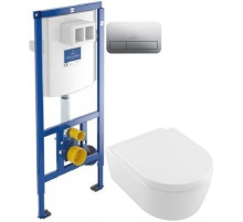 Комплект подвесной унитаз Villeroy & Boch Avento 5656HR01 + система инсталляции Villeroy & Boch 92246100 + 92249061