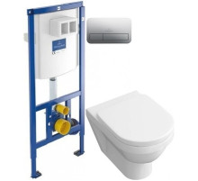 Комплект подвесной унитаз Villeroy & Boch Omnia Architectura 567410R1 + 98M9C101 + система инсталляции Villeroy & Boch 92246100 + 92249061