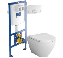 Комплект подвесной унитаз Am.Pm Spirit 2.0 C701700WH + C707857WH + система инсталляции Villeroy & Boch 92246100 + 92249068