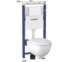 Комплект подвесной унитаз 500.803.00.1 + система инсталляции 458.122.11.1 Geberit Renova Compact 500.122.TC.R