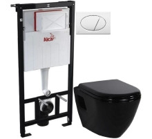 Комплект подвесной унитаз Creavit Terra TP325-11SI00E-0000 + KC0103.03.1300E + система инсталляции AlcaPlast AM101/11203:1RUSSETM70