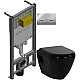 Купить Комплект подвесной унитаз Creavit Terra TP325-11SI00E-0000 + KC0103.03.1300E + система инсталляции Jacob Delafon E29025-NF + E29027-CP в магазине сантехники Santeh-Crystal.ru