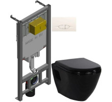 Комплект подвесной унитаз Creavit Terra TP325-11SI00E-0000 + KC0103.03.1300E + система инсталляции Jacob Delafon E29025-NF + E29026-01R