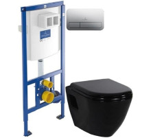 Комплект подвесной унитаз Creavit Terra TP325-11SI00E-0000 + KC0103.03.1300E + система инсталляции Villeroy & Boch 92246100 + 92249061