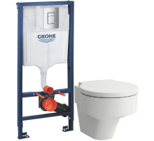 Комплект подвесной унитаз Laufen Val 8.2028.1.000.000.1 + 8.9428.1.000.000.1 + система инсталляции Grohe 38772001