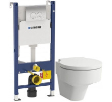 Комплект подвесной унитаз Laufen Val 8.2028.1.000.000.1 + 8.9428.1.000.000.1 + система инсталляции Geberit 458.124.21.1