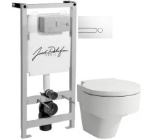 Комплект подвесной унитаз Laufen Val 8.2028.1.000.000.1 + 8.9428.1.000.000.1 + система инсталляции Jacob Delafon E5504-NF + E4326-00