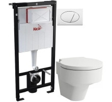 Комплект подвесной унитаз Laufen Val 8.2028.1.000.000.1 + 8.9428.1.000.000.1 + система инсталляции AlcaPlast AM101/11203:1RUSSETM70
