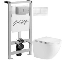 Комплект подвесной унитаз WeltWasser Merzbach 004GL-WT 10000003661 + система инсталляции Jacob Delafon E5504-NF + E4316-00