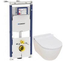 Комплект подвесной унитаз Serel Smart SM25SL + система инсталляции Geberit 111.362.00.5