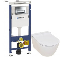 Комплект подвесной унитаз Serel Smart SM25SL + система инсталляции Geberit 458.125.21.1