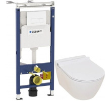 Комплект подвесной унитаз Serel Smart SM25SL + система инсталляции Geberit 458.125.11.1