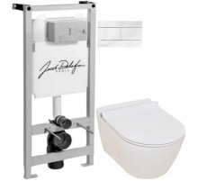 Комплект подвесной унитаз Serel Smart SM25SL + система инсталляции Jacob Delafon E5504-NF + E4316-00