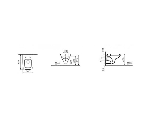 Купить Комплект подвесной унитаз Vitra S20 5507B003-0101 + 77-003-009 + система инсталляции Geberit 111.300.00.5 в магазине сантехники Santeh-Crystal.ru