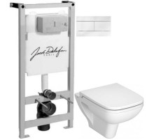 Комплект подвесной унитаз Vitra S20 5507B003-0101 + 77-003-009 + система инсталляции Jacob Delafon E5504-NF + E4316-00