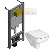 Комплект подвесной унитаз Vitra S20 5507B003-0101 + 77-003-009 + система инсталляции Jacob Delafon E29025-NF + E29026-01R