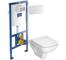 Комплект подвесной унитаз Vitra S20 5507B003-0101 + 77-003-009 + система инсталляции Villeroy & Boch 92246100 + 92249068