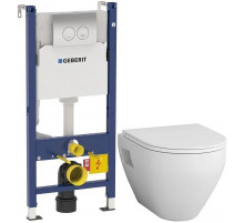Комплект подвесной унитаз Am.Pm Spirit 2.0 C701738WH + C707857WH + система инсталляции Geberit 458.124.21.1