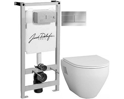 Santeh-Crystal.ru: Комплект подвесной унитаз Am.Pm Spirit 2.0 C701738WH + C707857WH + система инсталляции Jacob Delafon E5504-NF + E4316-CP Купить Комплект подвесной унитаз Am.Pm Spirit 2.0 C701738WH + C707857WH + система инсталляции Jacob Delafon E5504-NF + E4316-CP в магазине сантехники Santeh-Crystal.ru