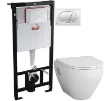 Комплект подвесной унитаз Am.Pm Spirit 2.0 C701738WH + C707857WH + система инсталляции AlcaPlast AM101/11203:1RUSSETM71