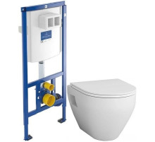 Комплект подвесной унитаз Am.Pm Spirit 2.0 C701738WH + C707857WH + система инсталляции Villeroy & Boch 92246100