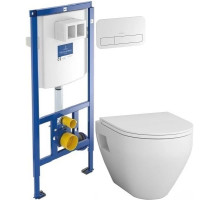 Комплект подвесной унитаз Am.Pm Spirit 2.0 C701738WH + C707857WH + система инсталляции Villeroy & Boch 92246100 + 92249068