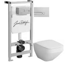 Комплект подвесной унитаз Am.Pm Inspire 2.0 C50A1700SC + система инсталляции Jacob Delafon E5504-NF + E4326-CP