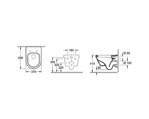 Заказать Комплект подвесной унитаз Villeroy & Boch Omnia Architectura 56841001 + 98M9C101 + система инсталляции Tece 9300302 + 9240407 в магазине сантехники Santeh-Crystal.ru