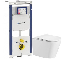 Комплект подвесной унитаз WeltWasser Salzbach 004GL-WT 10000003666 + система инсталляции Geberit 111.362.00.5