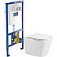 Заказать Комплект подвесной унитаз WeltWasser Salzbach 004GL-WT 10000003666 + система инсталляции Villeroy & Boch 92246100 в магазине сантехники Santeh-Crystal.ru