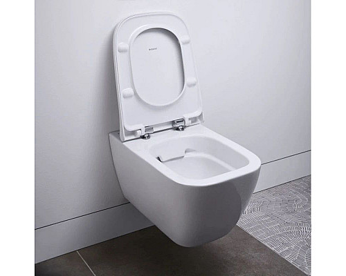 Купить Комплект подвесной унитаз Geberit Smyle Square 500.683.01.1 + система инсталляции Villeroy & Boch 92246100 + 92249061 в магазине сантехники Santeh-Crystal.ru