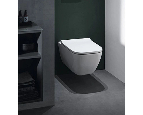 Купить Комплект подвесной унитаз Geberit Smyle Square 500.683.01.1 + система инсталляции Villeroy & Boch 92246100 + 92249061 в магазине сантехники Santeh-Crystal.ru