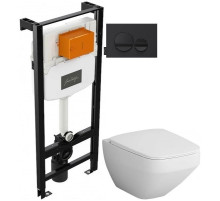 Комплект подвесной унитаз Am.Pm Inspire 2.0 C50A1700SC + система инсталляции Jacob Delafon E24156-NF + E20859-7-BMT