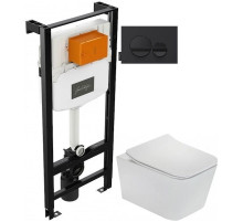 Комплект подвесной унитаз Teka Formentera 11.732.00.00 + система инсталляции Jacob Delafon E24156-NF + E20859-7-BMT