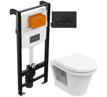 Комплект подвесной унитаз Toto CF CW132Y#NW1 + VC130 + система инсталляции Jacob Delafon E24156-NF + E20859-7-BMT