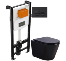 Комплект подвесной унитаз Esbano CLAVEL ESUPCLAVBM + система инсталляции Jacob Delafon E24156-NF + E20859-7-BMT