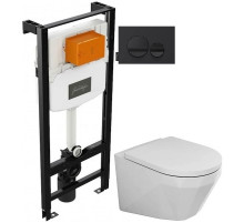 Комплект подвесной унитаз Bien Moly MLKA052N1VP0W3000  + система инсталляции Jacob Delafon E24156-NF + E20859-7-BMT