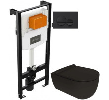 Комплект подвесной унитаз Bien Vokha MDKA052N1VP0B7000 + система инсталляции Jacob Delafon E24156-NF + E20859-7-BMT