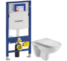 Комплект подвесной унитаз WeltWasser Baarbach 004GL-WT 10000003811 + система инсталляции Geberit 111.300.00.5