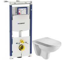 Комплект подвесной унитаз WeltWasser Baarbach 004GL-WT 10000003811 + система инсталляции Geberit 111.362.00.5