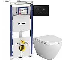 Комплект подвесной унитаз Am.Pm Spirit 2.0 C701700WH + C707857WH + система инсталляции Geberit 111.362.00.5 + 115.770.DW.5