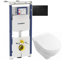 Комплект подвесной унитаз Villeroy & Boch O.Novo 56601001 + 9M38S101 + система инсталляции Geberit 111.362.00.5 + 115.770.DW.5