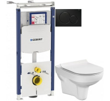 Комплект подвесной унитаз Cersanit City MZ-CITY-Con-S-DL + система инсталляции Geberit 111.362.00.5 + 115.770.DW.5