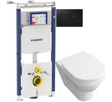 Комплект подвесной унитаз Villeroy & Boch Omnia Architectura 567410R1 + 98M9C101 + система инсталляции Geberit 111.362.00.5 + 115.770.DW.5