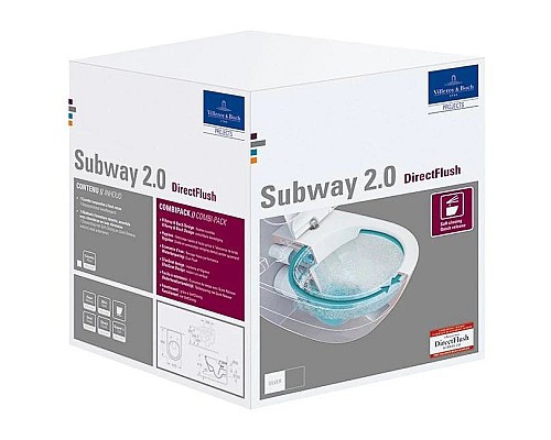 Купить Комплект подвесной унитаз Villeroy & Boch Subway 2.0 5614R2R1 + система инсталляции Geberit 111.362.00.5 + 115.770.DW.5 в магазине сантехники Santeh-Crystal.ru