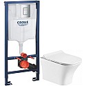 Комплект подвесной унитаз Orange C02-100W + система инсталляции Grohe 38772001