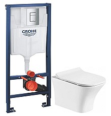 Комплект подвесной унитаз Orange C02-100W + система инсталляции Grohe 38772001